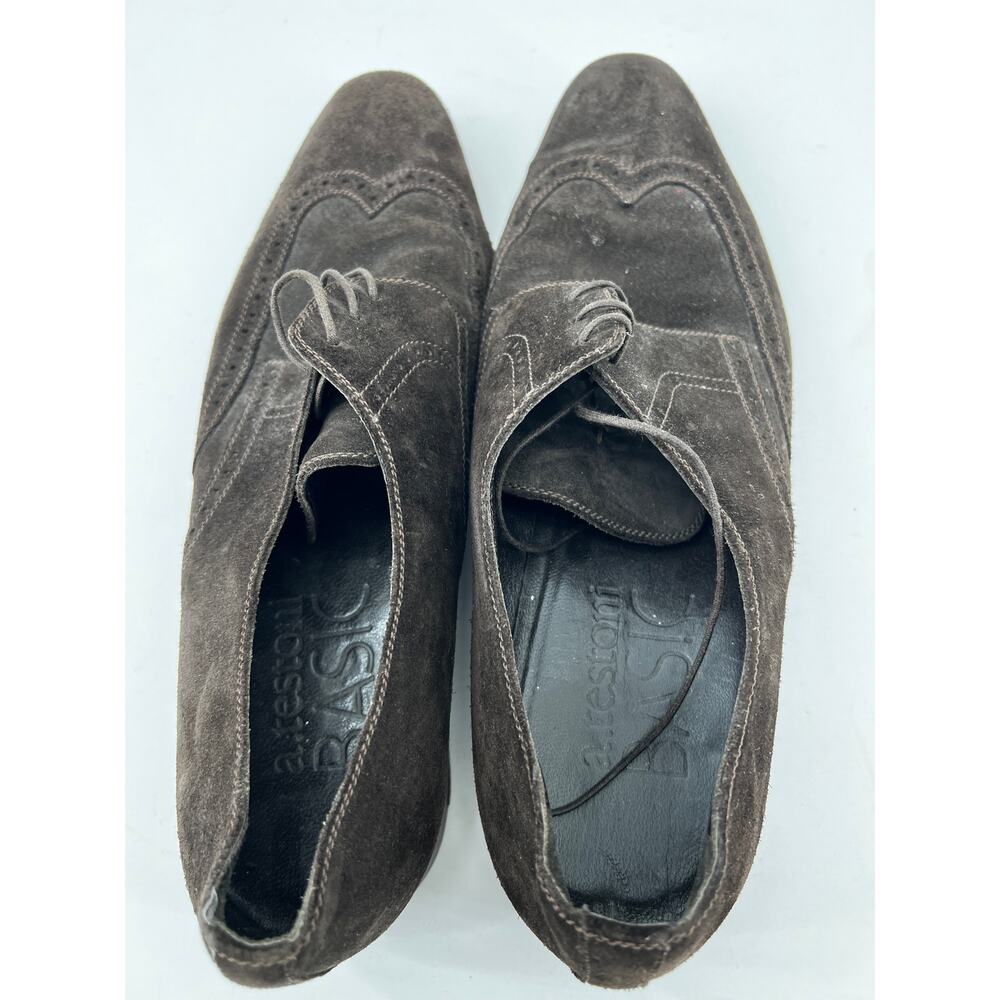 A.Testoni Basic Oxford Suede Leather Brown Shoes … - image 8